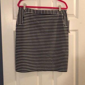 Never Worn! Navy and White Stripe Pencil Skirt!